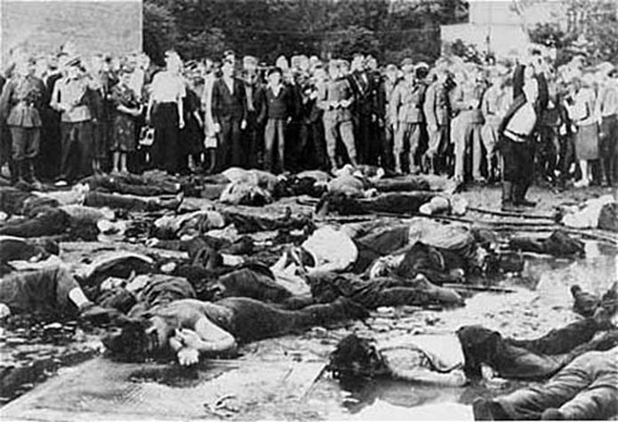 Pogrom Żydów w Kownie. Źródło zdjęcia: Wikipedia, domena publiczna.